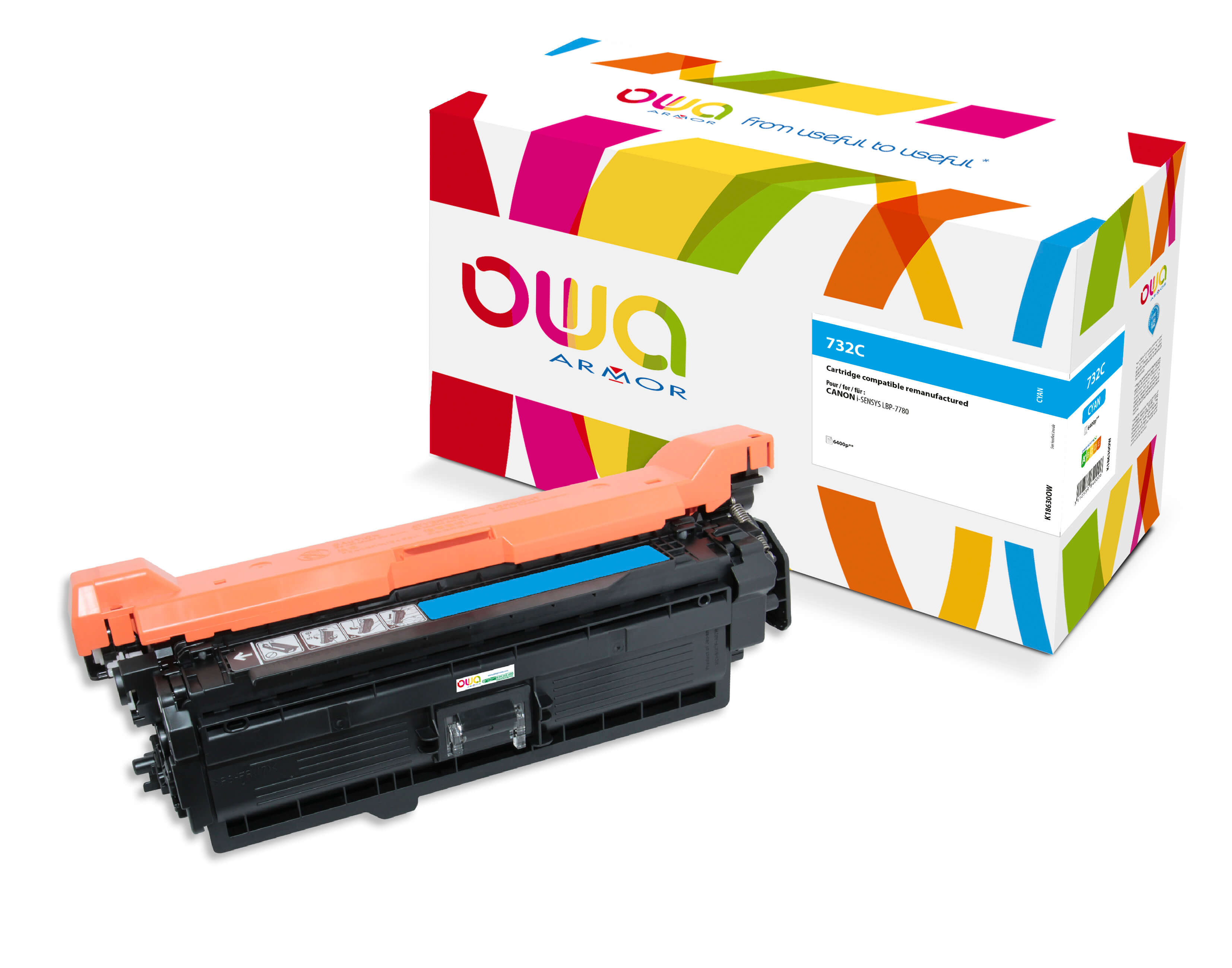 OWA Armor toner kompatibilní s CANON CRG-732 C, 6400st, modrá/cyan