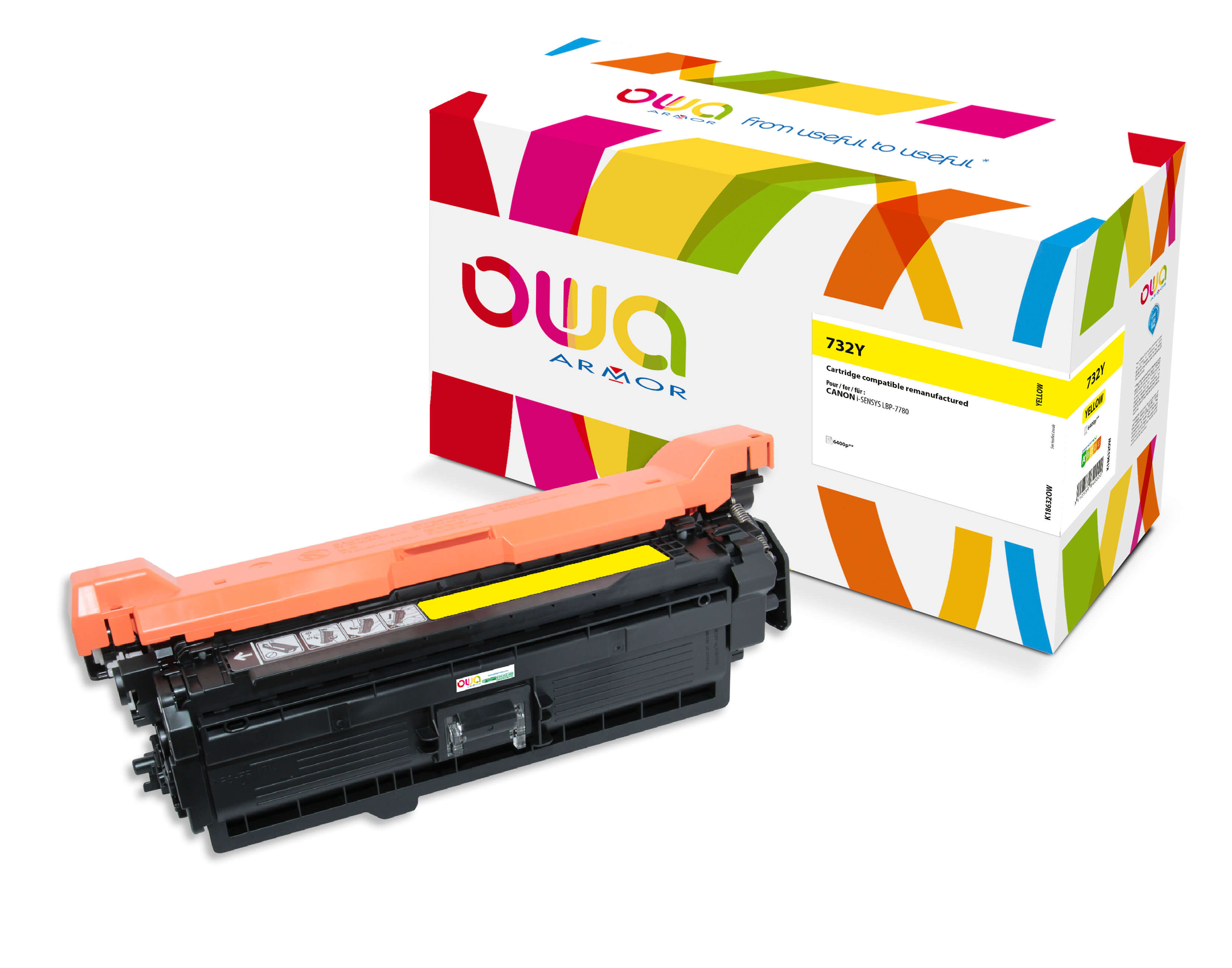 OWA Armor toner kompatibilní s CANON CRG-732 Y, 6400st, žlutá/yellow