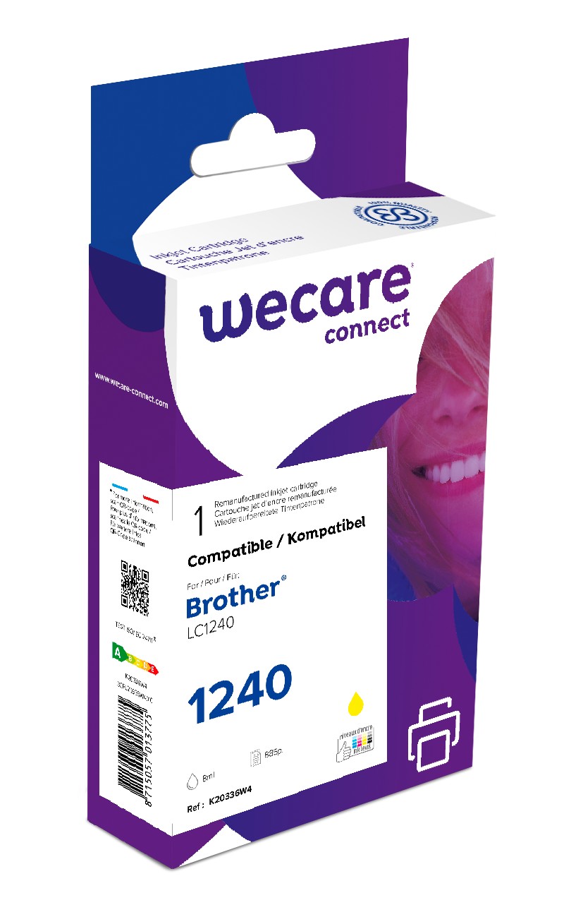 WECARE ARMOR ink kompatibilní s BROTHER LC-1240M, červená/magenta