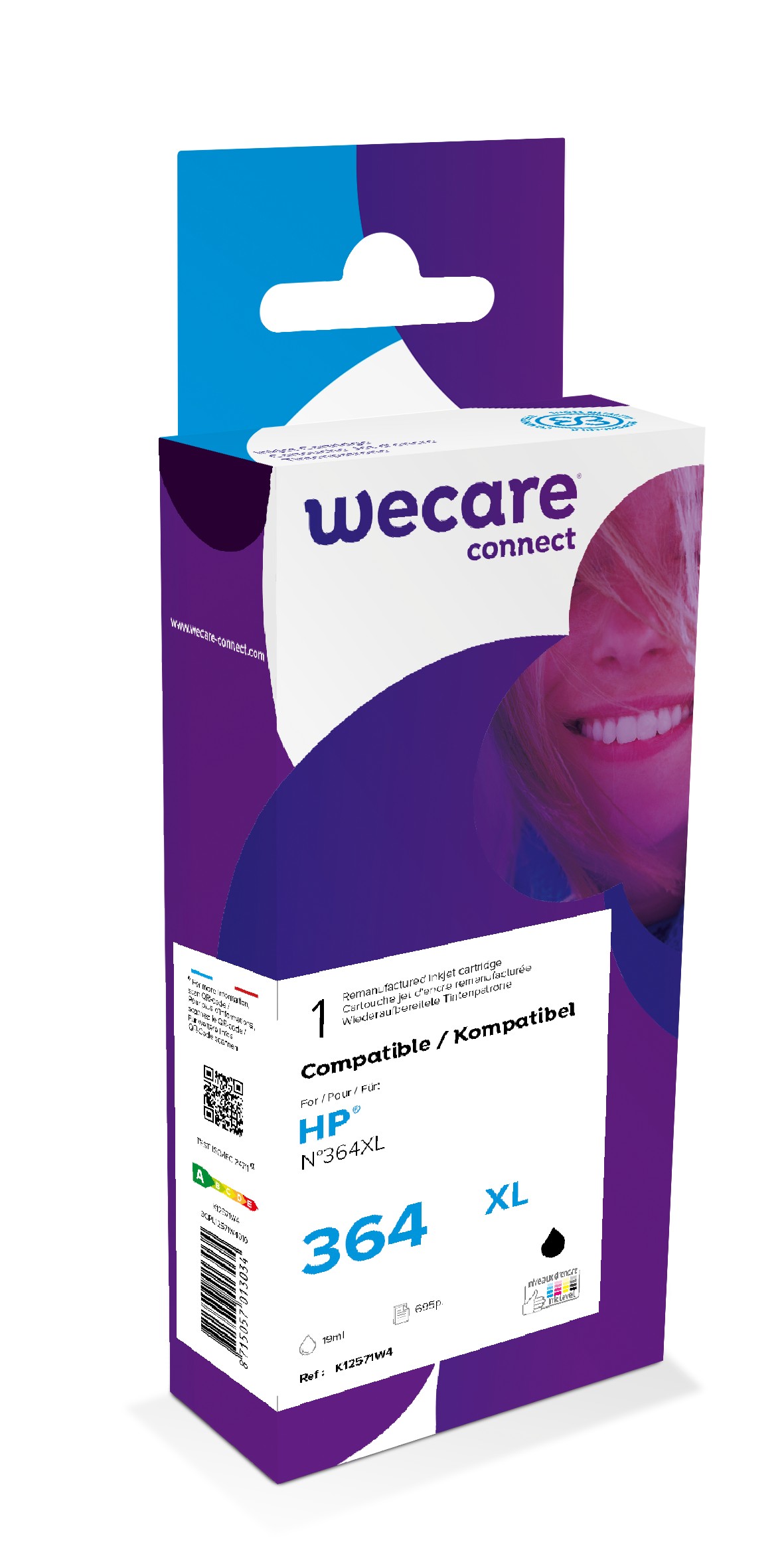 WECARE ARMOR ink kompatibilní s HP CN684EE, černá/black