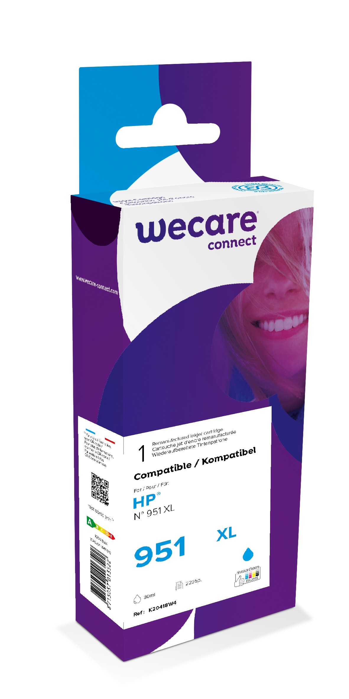 WECARE ARMOR ink kompatibilní s HP CN046AE, modrá/cyan