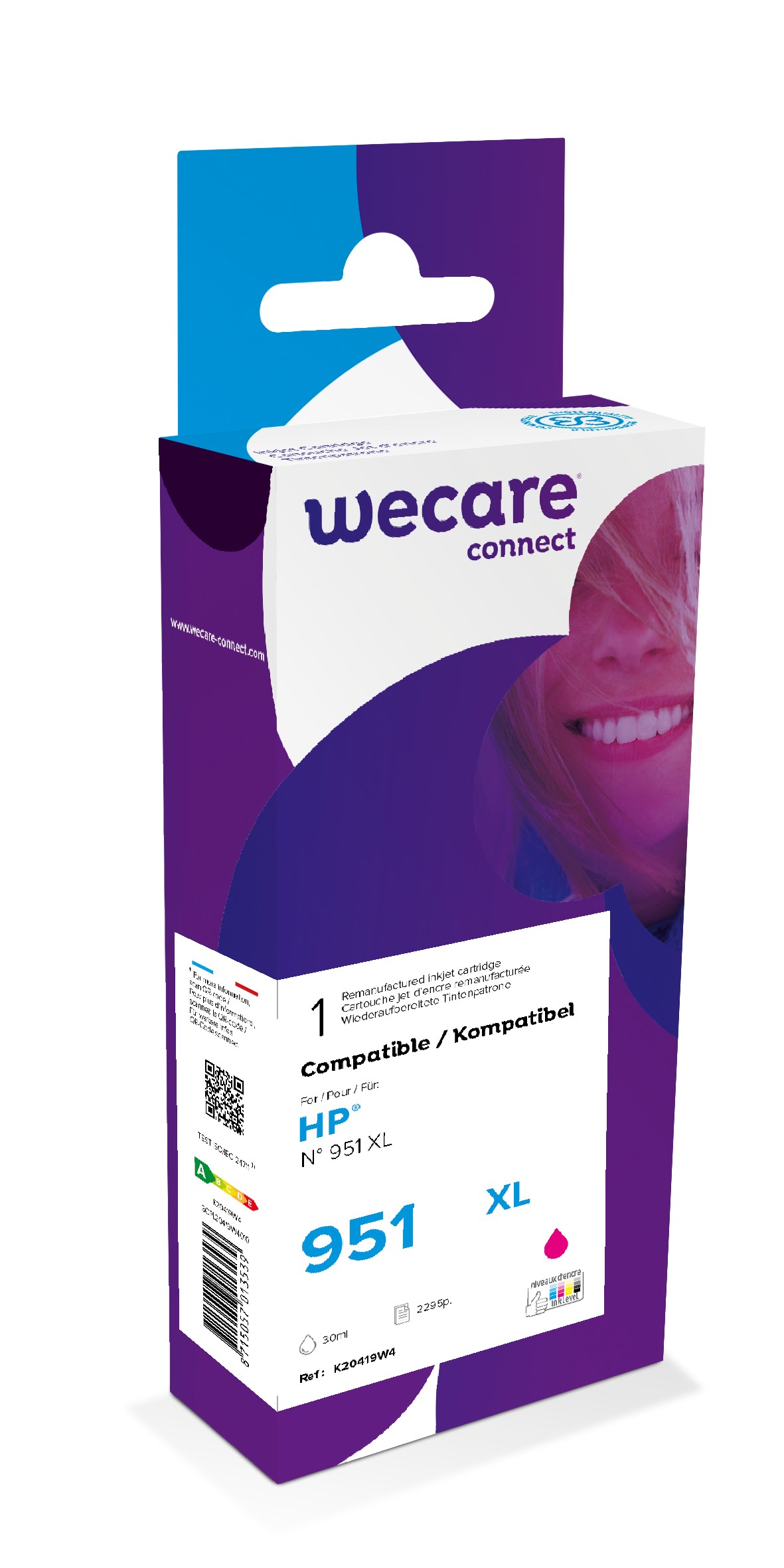 WECARE ARMOR ink kompatibilní s HP CN047AE, červená/magenta