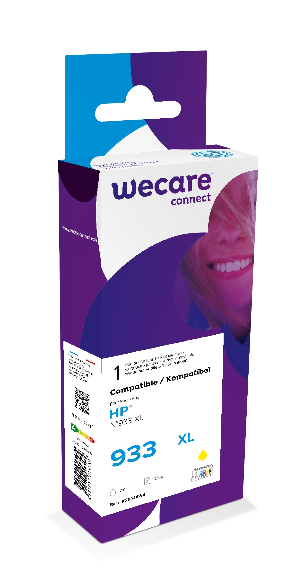 WECARE ARMOR ink kompatibilní s HP CN056AE, žlutá/yellow