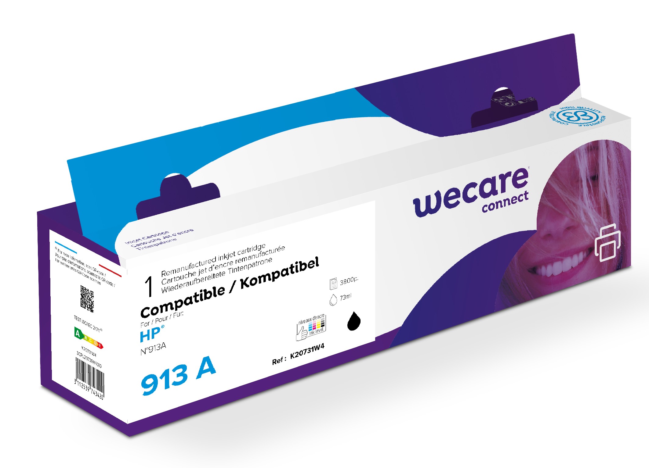 WECARE ARMOR ink kompatibilní s HP F6T78AE, červená/magenta