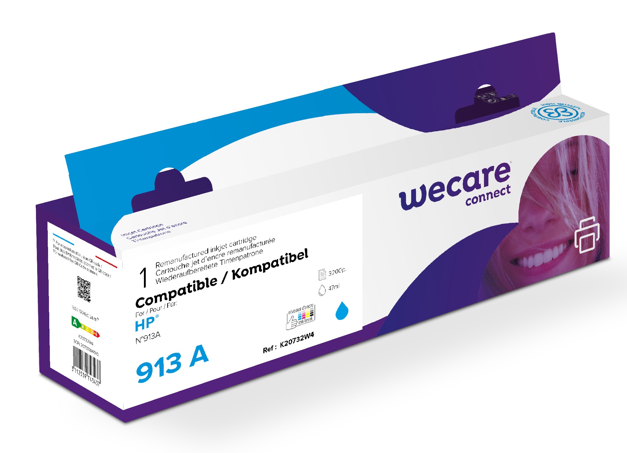 WECARE ARMOR ink kompatibilní s HP L0R95AE, černá/black