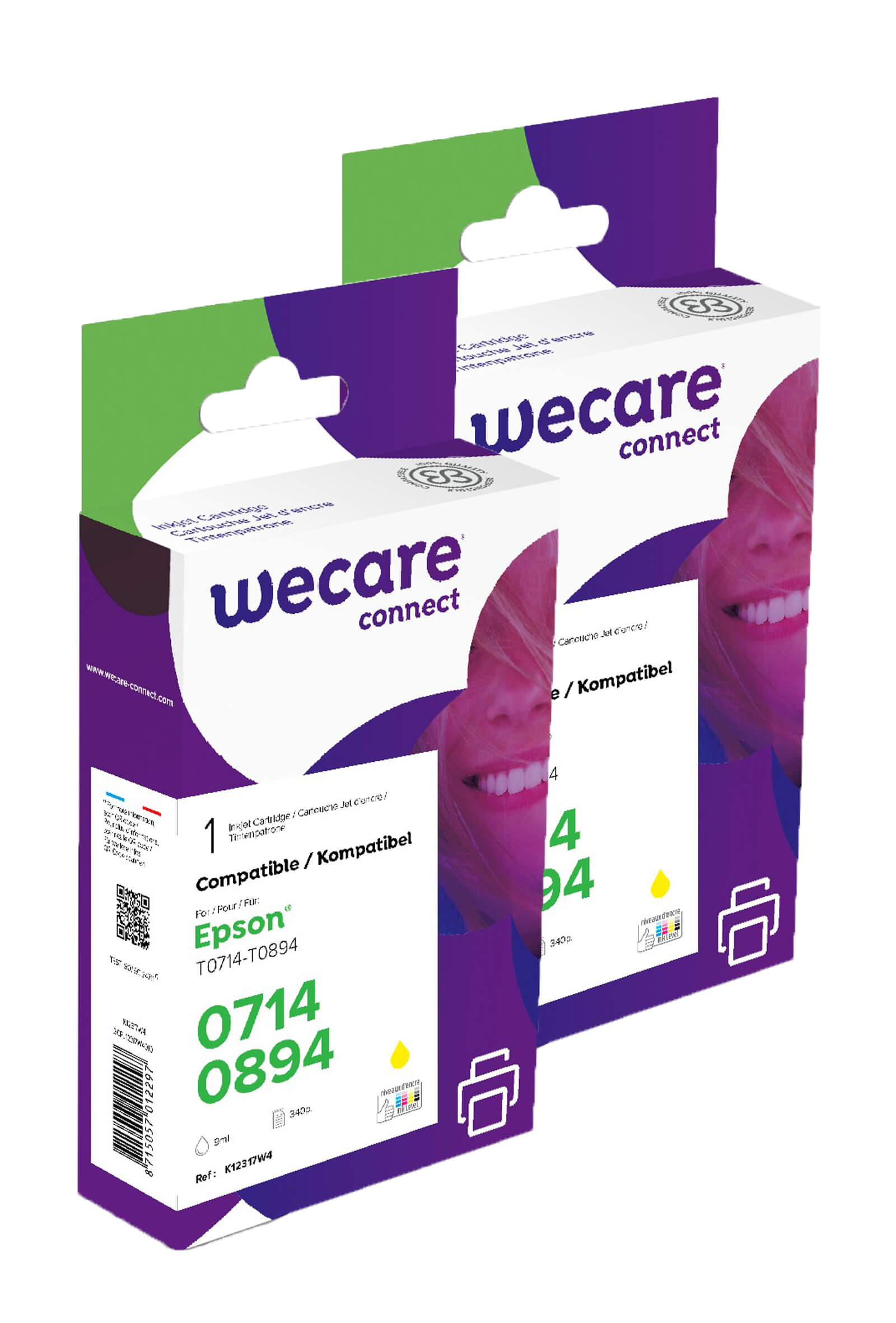 WECARE ARMOR sada ink kompatibilní s EPSON T071440 2x9ml,žlutá,T071440