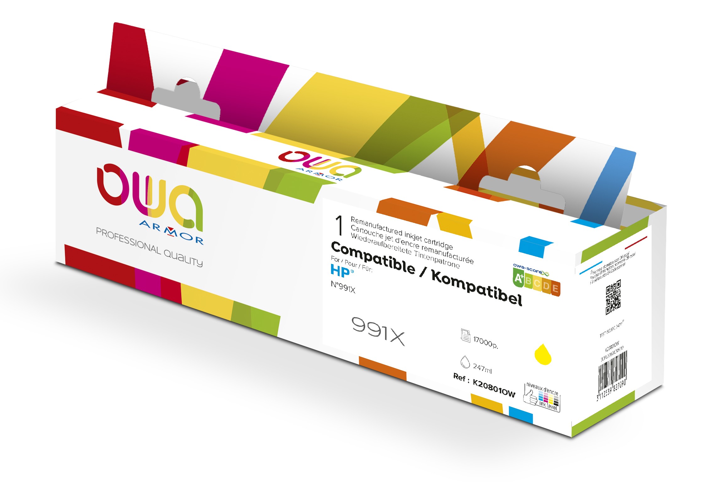 OWA ARMOR ink kompatibilní s HP M0J98AE , žlutá/yellow, 991X