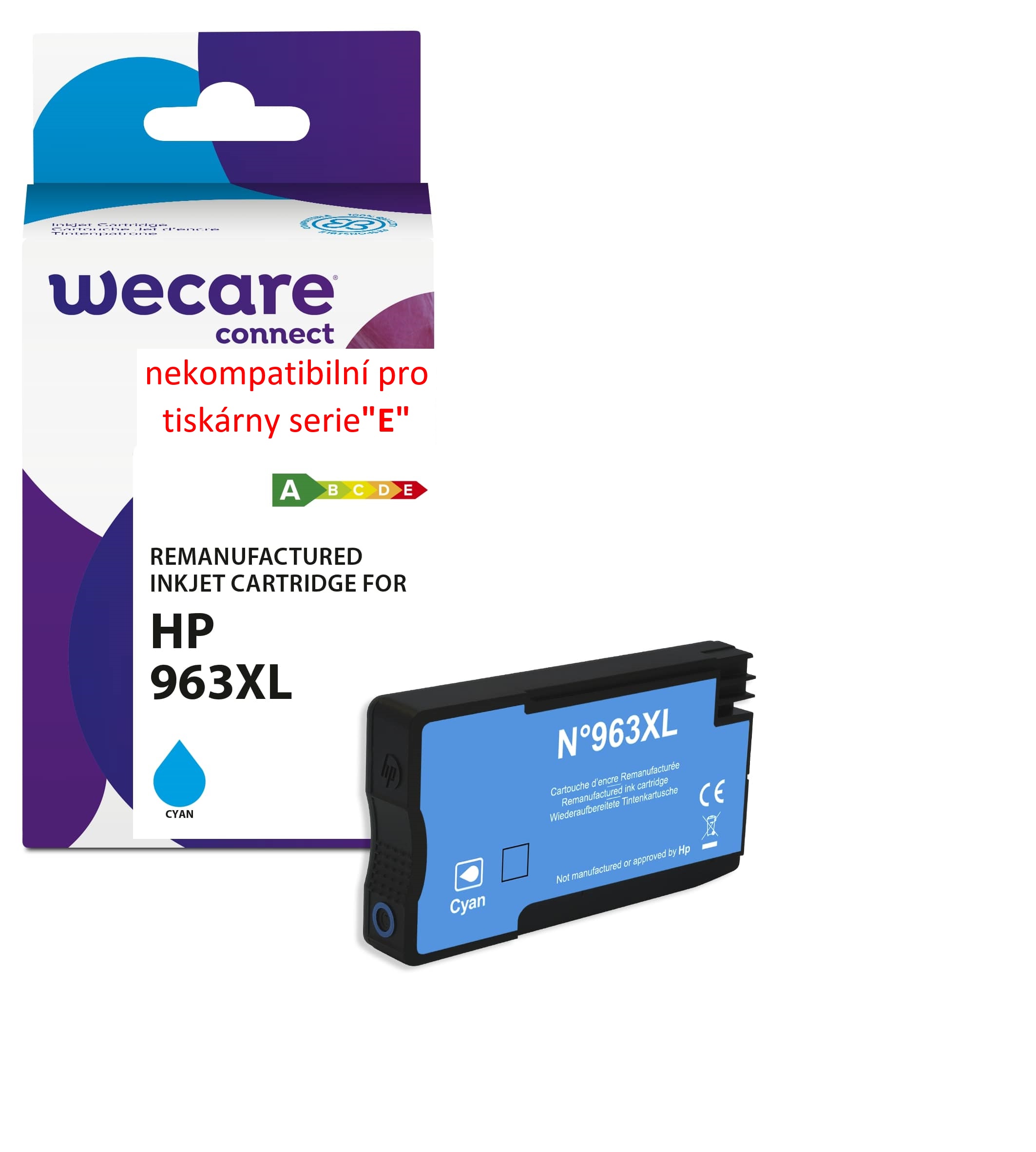 WECARE ARMOR ink pro HP 3JA27AE,(963XL), modrá/cyan