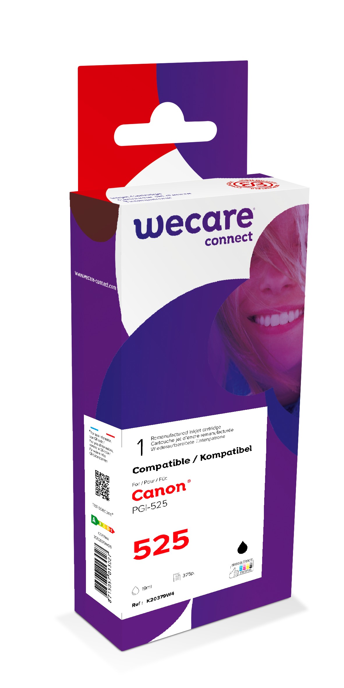 WECARE ARMOR ink-jet kompatibilní s Canon PGi-525, 20ml, černá/black