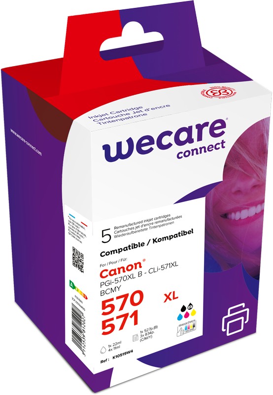 WECARE ARMOR ink sada kompatibilní s Canon PGI570BK,CLI-571X, BKCMY