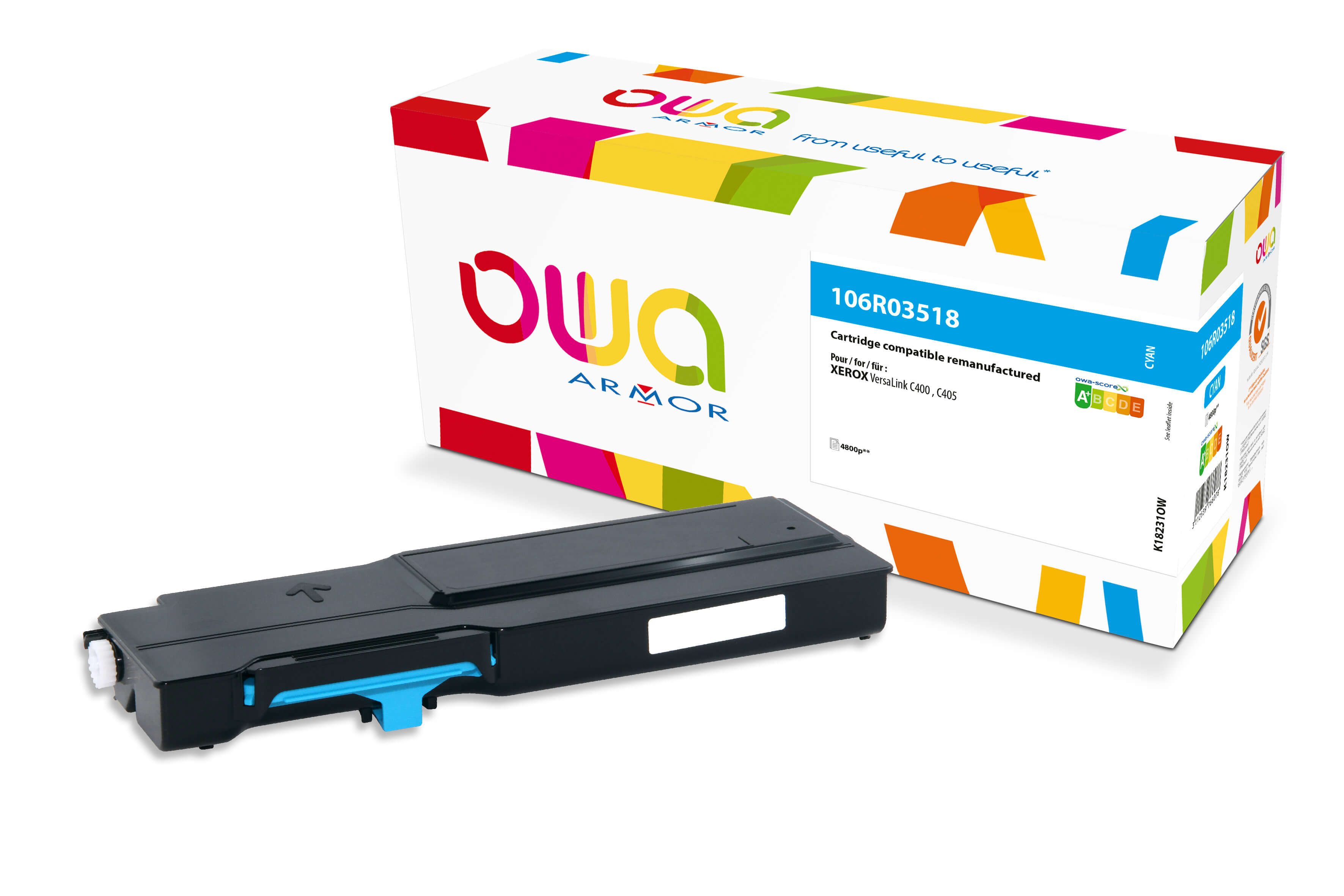 OWA Armor toner kompatibilní s Xerox 106R03522, 4800st, modrá/cyan