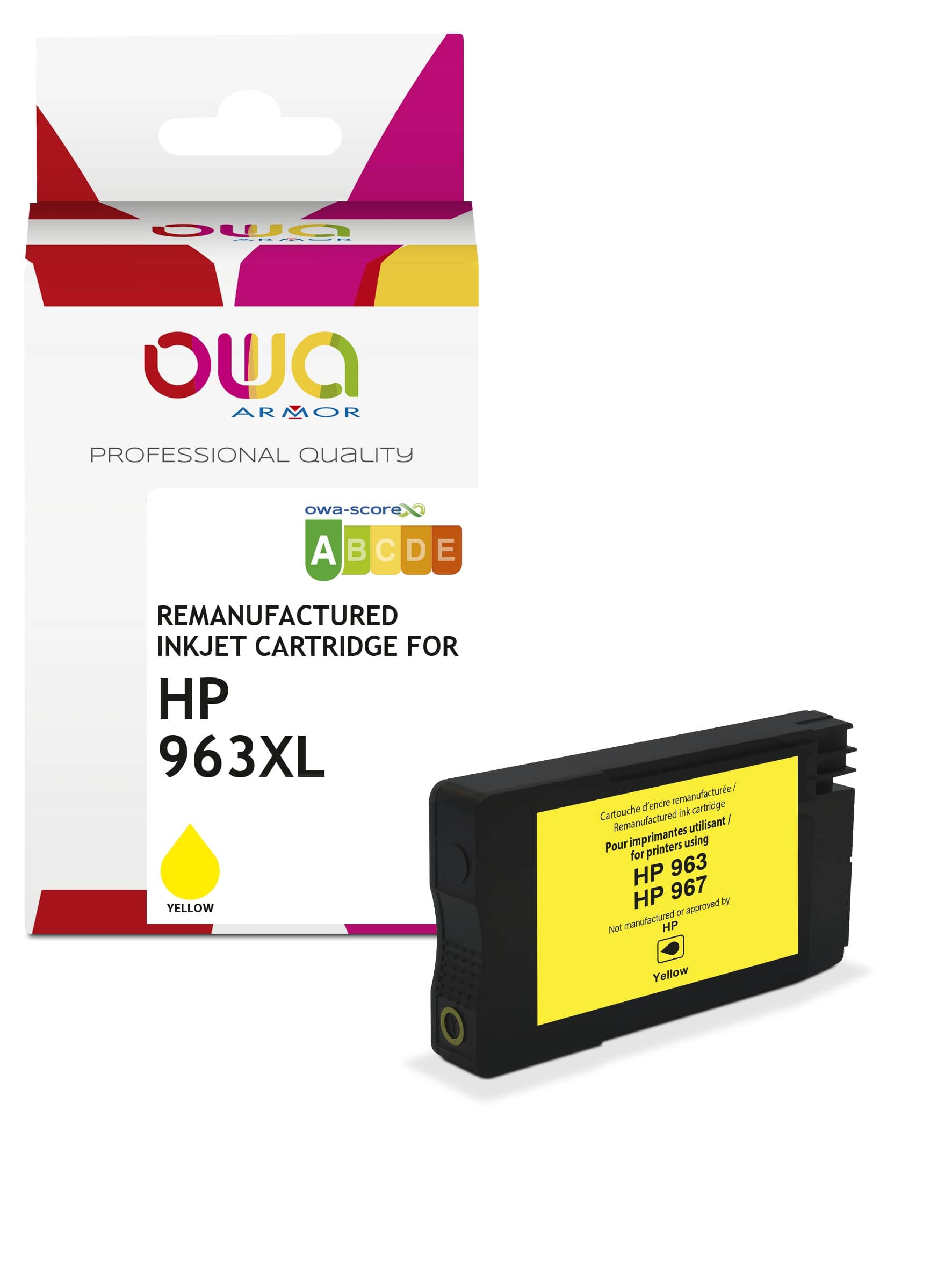 OWA ARMOR ink pro HP 3JA29AE,(963XL),žlutá/yellow