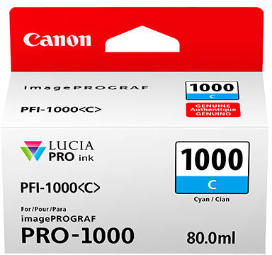 Canon PFI-1000 C, azurový