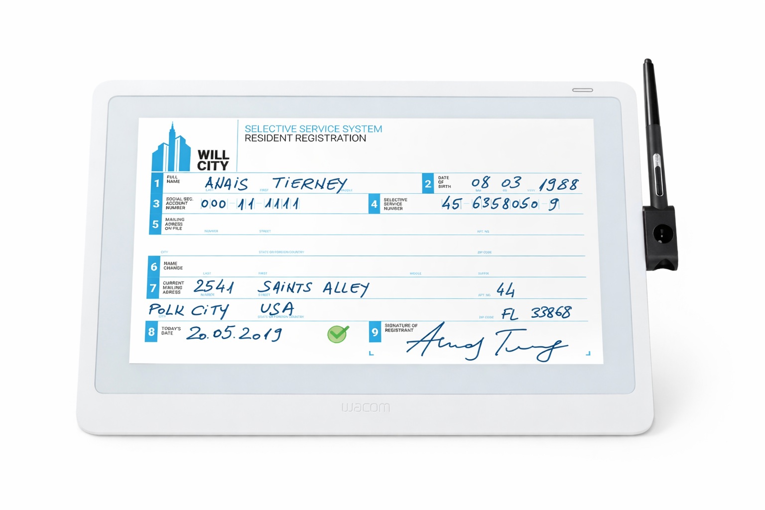 Wacom Pen holder for DTK-1660E