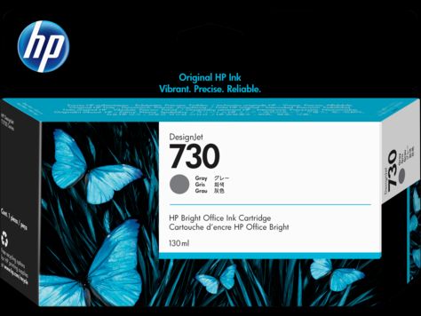 HP 730 130-ml Gray Ink Cartridge
