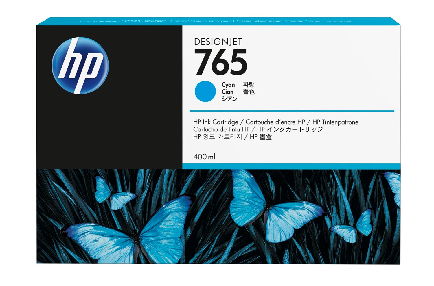 HP 765 Designjet azurová (400 ml), F9J52A