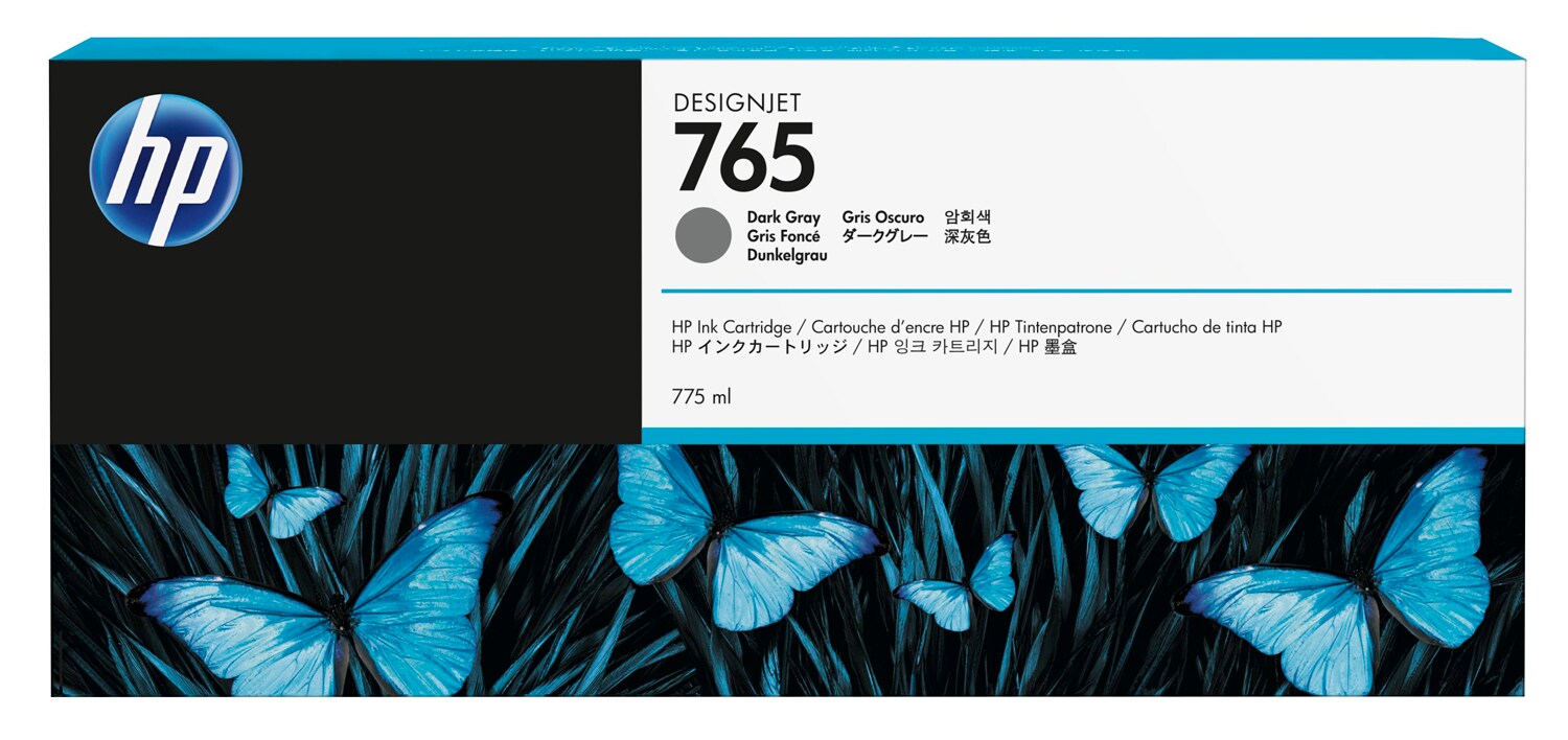 HP 765 Designjet tmavě šedá (775 ml), F9J54A