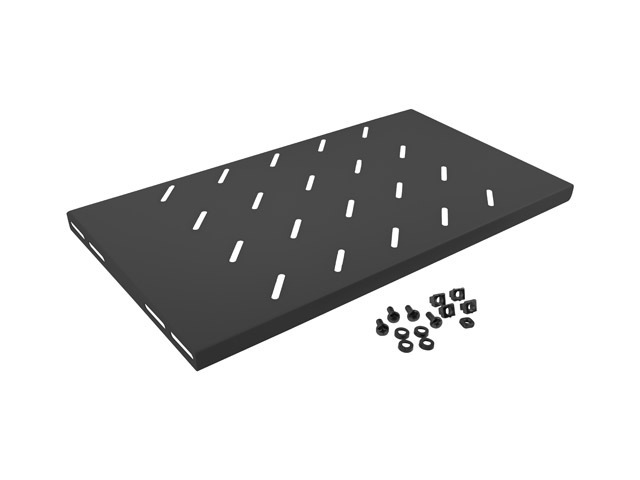 LANBERG 19'' PEVNÁ POLICE 1U/486X270MM MAX. NOSNOST DO 120 KG ČERNÁ