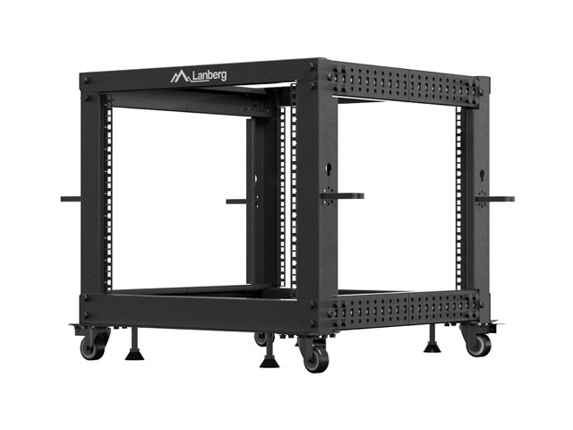 LANBERG OTEVŘENÝ RACK 9U 19'' 600X600-1100 NASTAVITELNÝ ČERNÝ