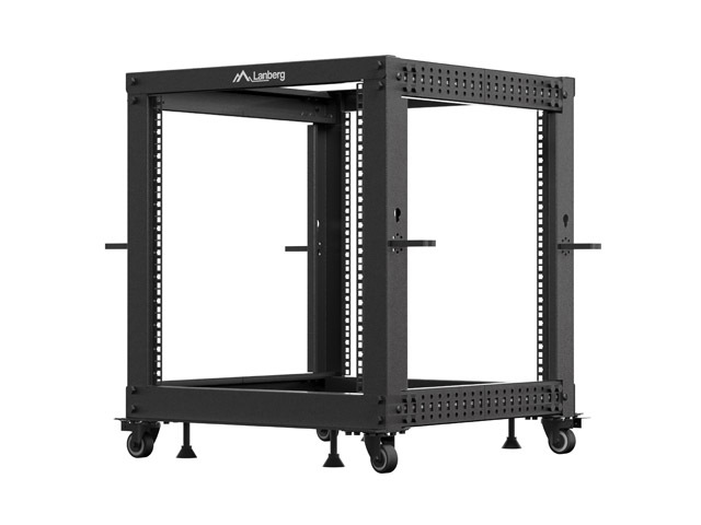LANBERG OTEVŘENÝ RACK 12U 19'' 600X600-1100 NASTAVITELNÝ ČERNÝ