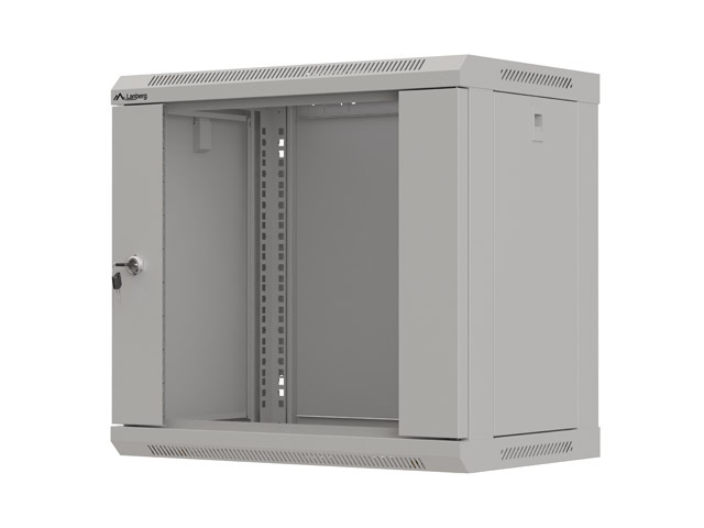 LANBERG 19'' RACKOVÁ SKŘÍŇ PRO MONTÁŽ NA STĚNU 9U/540X350 (FLAT PACK) S PROSKLENÝMI DVEŘMI ŠEDÁ