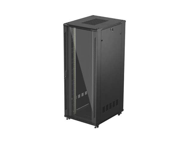 LANBERG 19'' VOLNĚ STOJÍCÍ RACKOVÁ SKŘÍŇ 42U/800X1000 (FLAT PACK) S PROSKLENÝMI DVEŘMI ČERNÁ