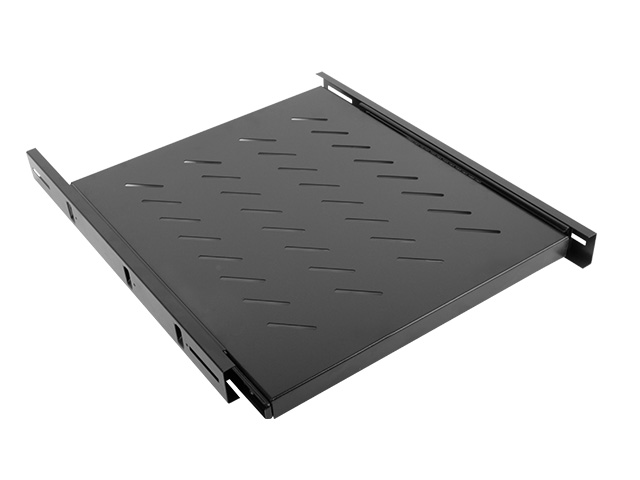 LANBERG 19'' POSUVNÁ POLICE 1U/463X550MM MAX. NOSNOST DO 60 KG ČERNÁ