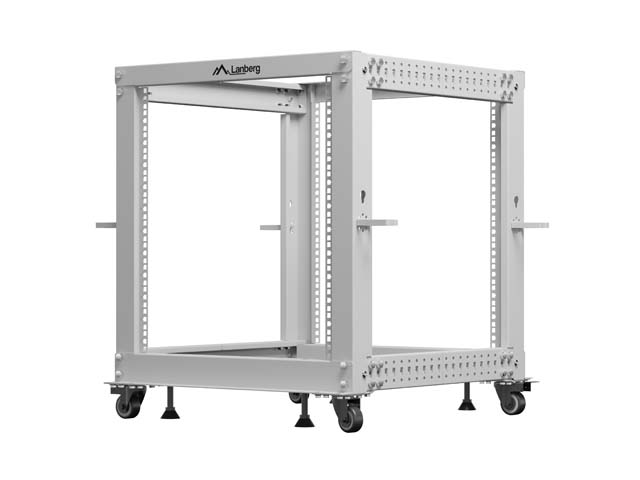 LANBERG OTEVŘENÝ RACK 19'' 9U 600X600-1100 NASTAVITELNÝ ŠEDÝ