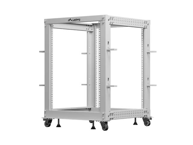 LANBERG OTEVŘENÝ RACK 19'' 15U 600X600-1100 NASTAVITELNÝ ŠEDÝ