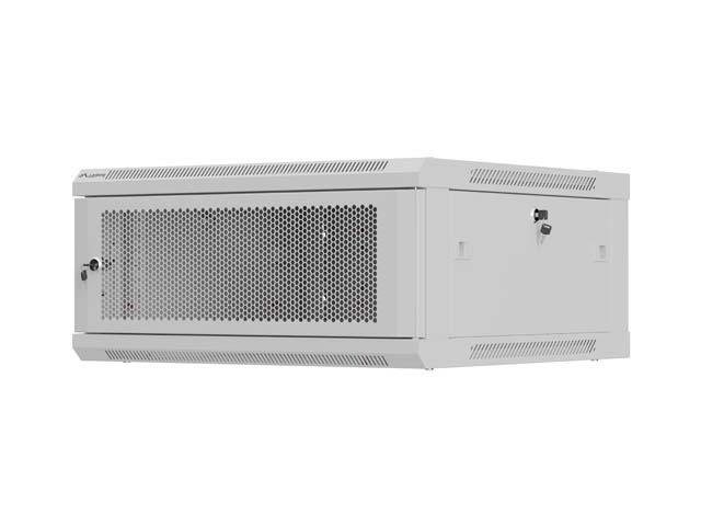 LANBERG NÁSTĚNNÁ INSTALAČNÍ SKŘÍŇ 19'' 4U 600X600 ŠEDÉ PERFOROVANÉ DVEŘE (PLOCHÉ BALENÍ)