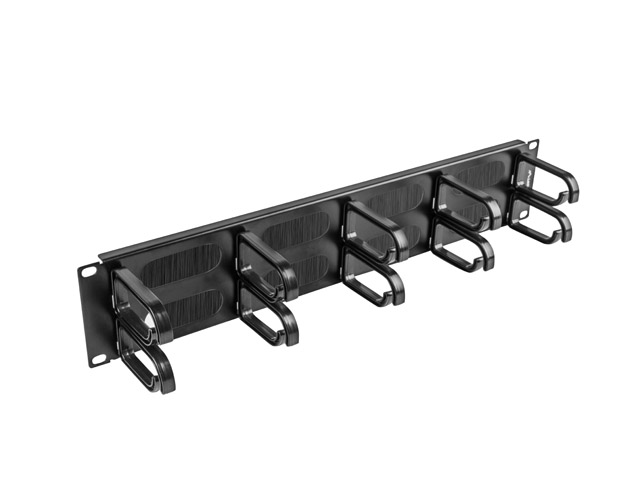 19'' PANEL S KARTÁČEM PRO SPRÁVU KABELŮ 10 KROUŽKŮ