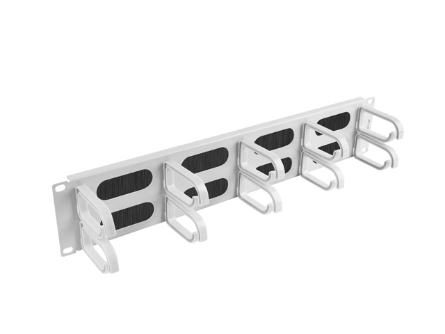 19'' PANEL S KARTÁČEM PRO SPRÁVU KABELŮ 10 KROUŽKŮ