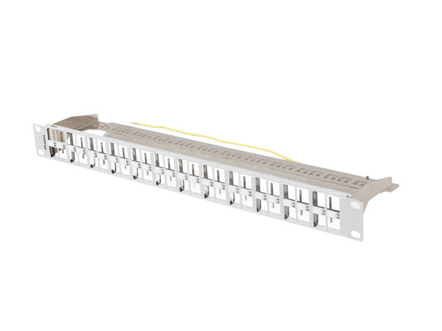 PATCH PANEL PRÁZDNÝ 48 PORTŮ 1U 19'' FTP PRO MODULY KEYSTONE ŠEDÝ LANBERG