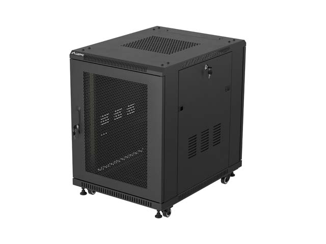 19'' VOLNĚ STOJÍCÍ RACKOVÁ SKŘÍŇ 15U/600X800 (FLAT PACK) SE SÍŤOVÝMI DVEŘMI ČERNÁ LANBERG
