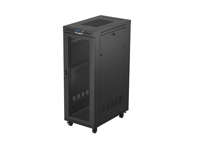 19'' VOLNĚ STOJÍCÍ RACKOVÁ SKŘÍŇ 32U 600X1000 ČERNÁ LCD PERFOROVANÁ DVÍŘKA LANBERG (PLOCHÉ BALENÍ)