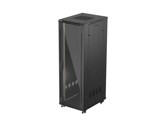 19'' VOLNĚ STOJÍCÍ RACKOVÁ SKŘÍŇ 37U/600X800 (FLAT PACK) S PROSKLENÝMI DVEŘMI ČERNÁ LANBERG