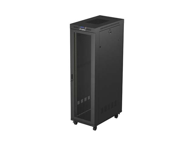 19'' VOLNĚ STOJÍCÍ RACKOVÁ SKŘÍŇ 42U/600X1000 (FLAT PACK) SE SÍŤOVÝMI DVEŘMI LCD ČERNÁ LANBERG V2