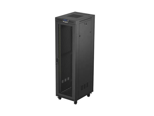 19'' VOLNĚ STOJÍCÍ RACKOVÁ SKŘÍŇ 42U/600X800 (FLAT PACK) SE SÍŤOVÝMI DVEŘMI LCD ČERNÁ LANBERG V2