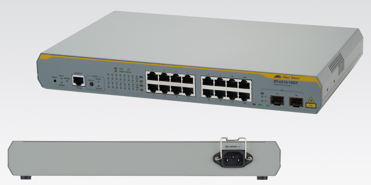 Allied Telesis L2+ 14xGb 2xSFP switch AT-x210-16GT