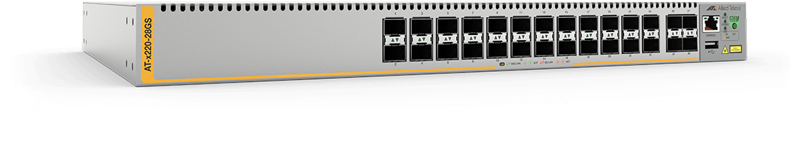 Allied Telesis AT-x220-28GS-50 28-port 100/1000X SFP L3 switch, 1 Fixed AC power supply