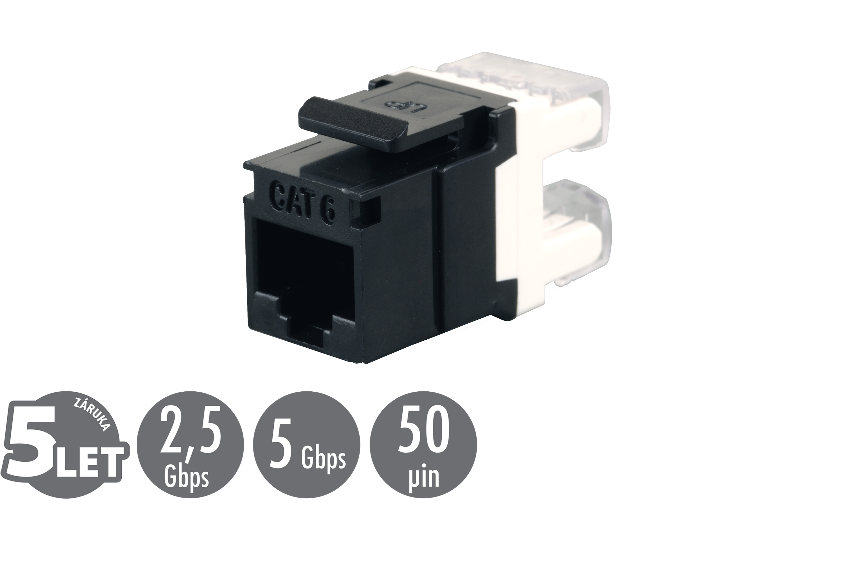 Zařezávací keystone Solarix CAT6 UTP SXKJ-6-UTP-BK