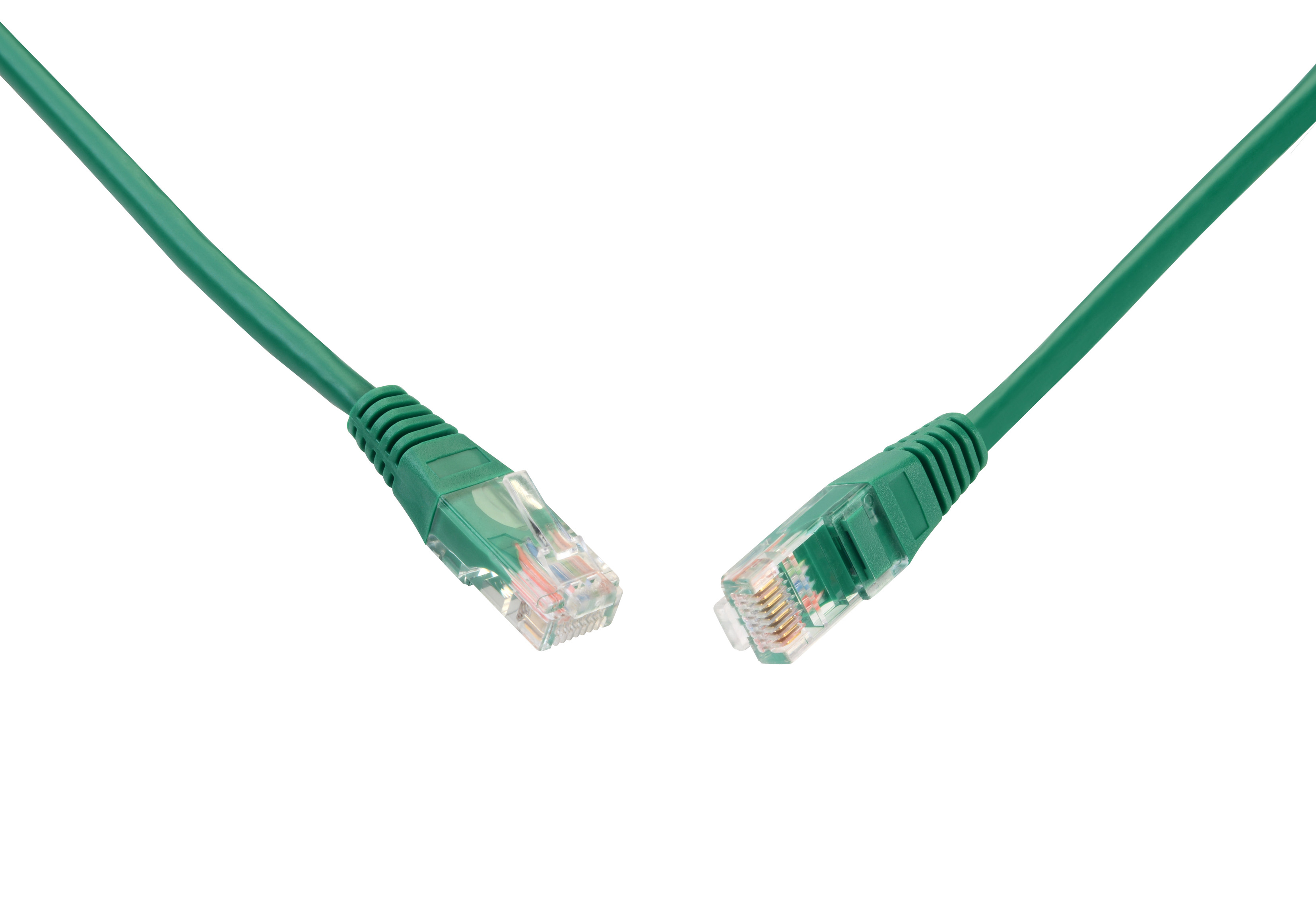 SOLARIX patch kabel CAT5E UTP PVC 3m zelený non-snag proof