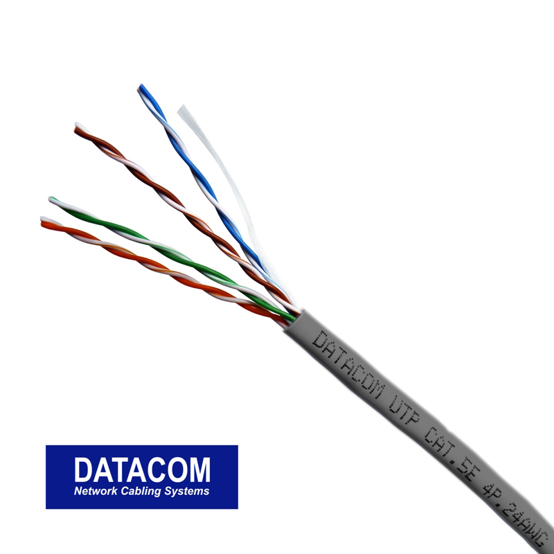 Metráž DATACOM UTP drát CAT5E  PVC 50m šedý