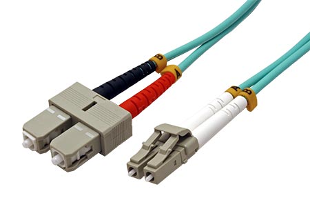 Optický patch cord Duplex LC-SC 50/125 1m MM OM4