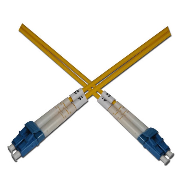 Optický patchkabel duplexní, LC-LC 9/125um SM 1,5m OS2