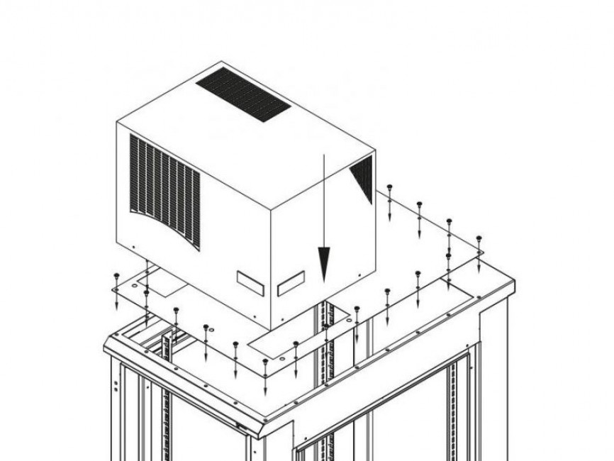 Redukce pro montáž klim.X1,X2 600x800 do hl.rozv.černá