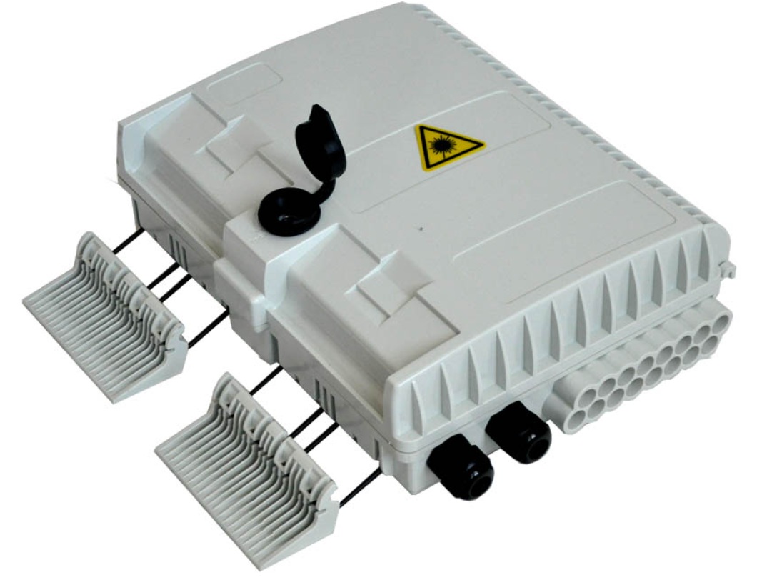 FTTH Box velký, 16xSC, LC, E2000, plast
