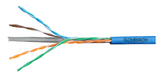 Kabel U/UTP Cat.6 4x2xAWG24 300 MHz, LS0H modrý, Eca