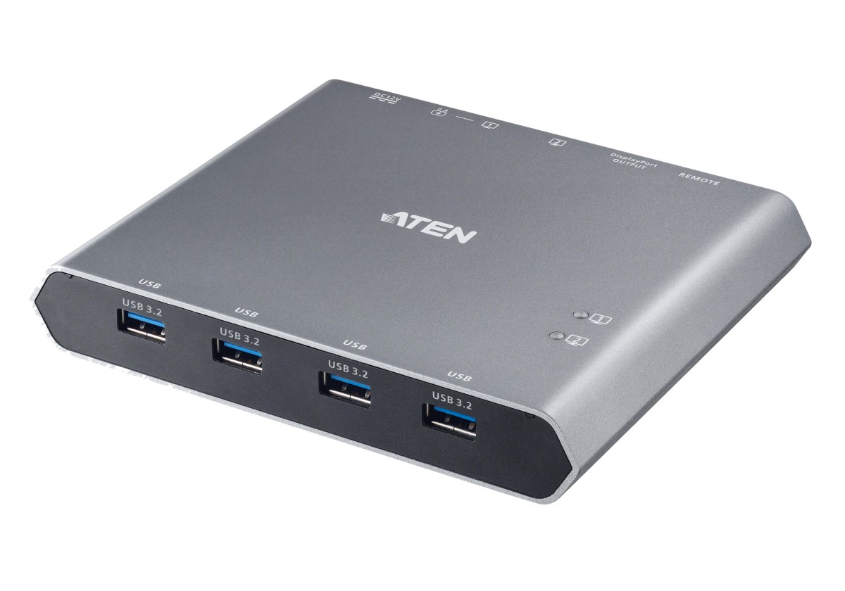ATEN 2-Port 4K DisplayPort USB-C KVM Dock switch
