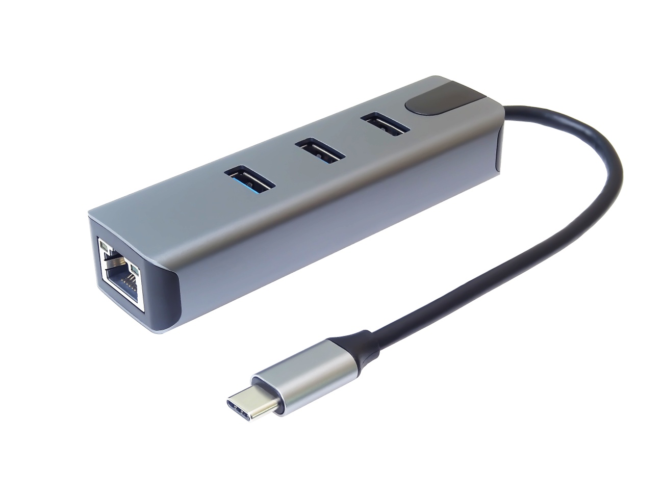 Adapter USB-C na 10/100/1000Mbps + 3xUSB3.2
